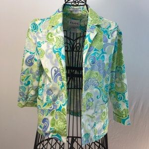ELCC Jacket with Floral Paisley Print Size Small
